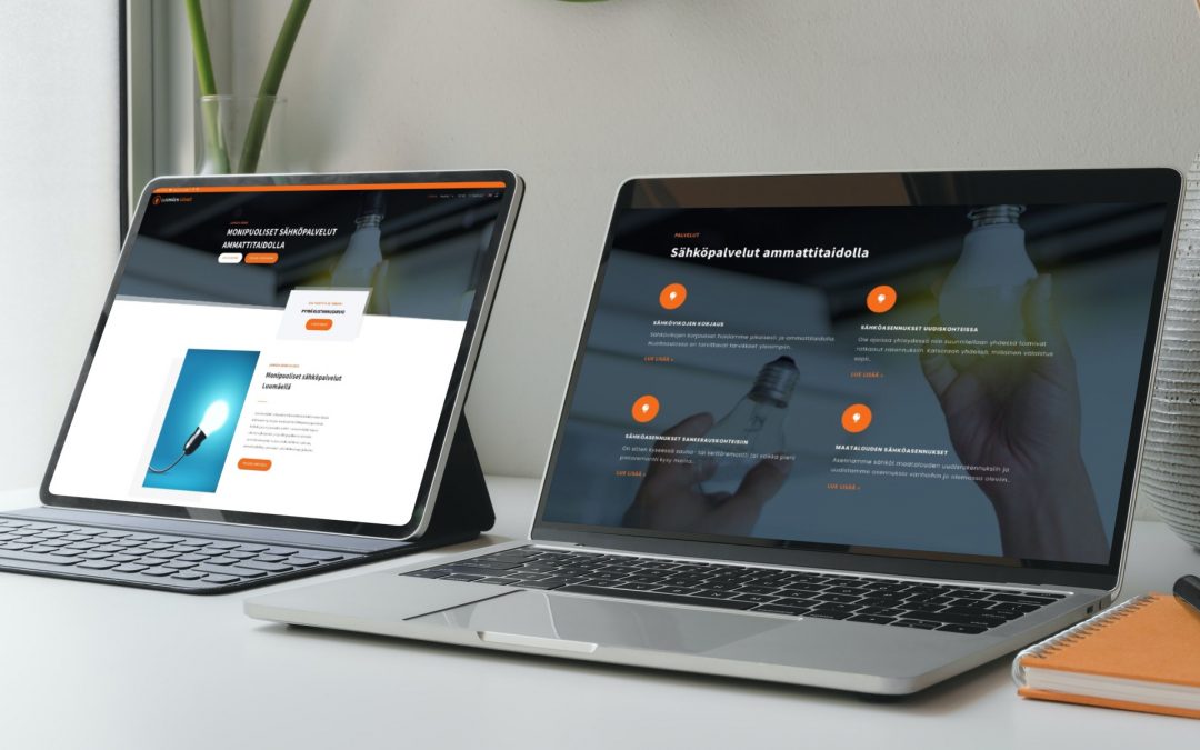 Kotisivut ja logo sähköyritykselle